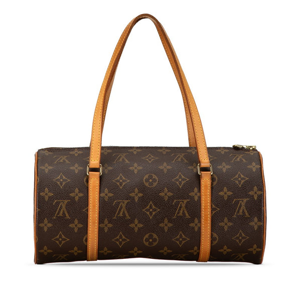 ルイ ヴィトン モノグラム パピヨン30 ハンドバッグ M51385 ブラウン PVC レザー レディース LOUIS VUITTON 【中古】