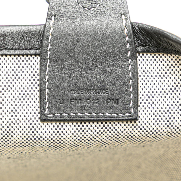 エルメス スティープル28 ハンドバッグ トートバッグ グレー ブラック トワルアッシュ ヴォースイフト レディース HERMES 【中古】