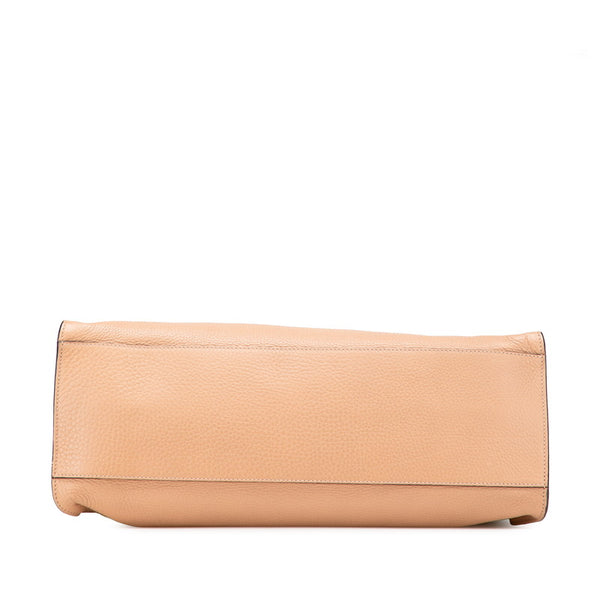 グッチ バンブー ハンドバッグ ショルダーバッグ 2WAY 370829 ベージュ レザー レディース GUCCI 【中古】