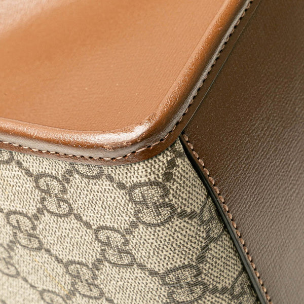 グッチ GGスプリーム GGスモール ハンドバッグ ショルダーバッグ 2WAY 659983 ベージュ ブラウン PVC レザー レディース GUCCI 【中古】