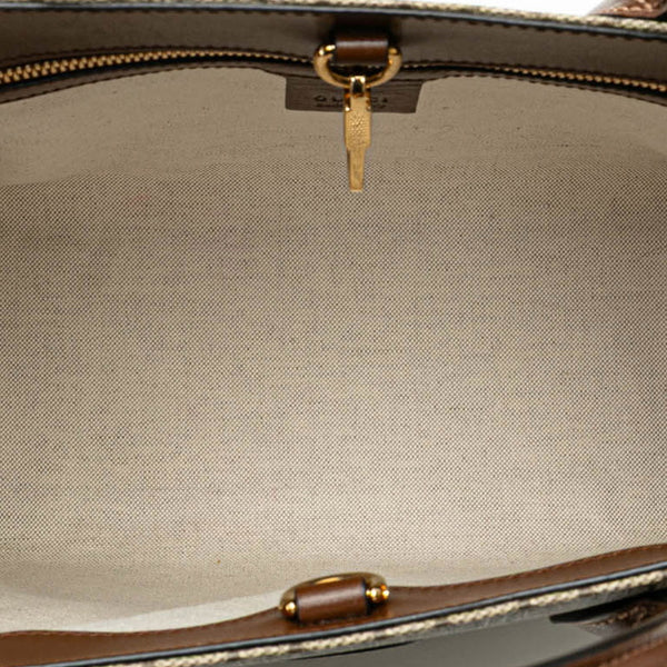 グッチ GGスプリーム GGスモール ハンドバッグ ショルダーバッグ 2WAY 659983 ベージュ ブラウン PVC レザー レディース GUCCI 【中古】