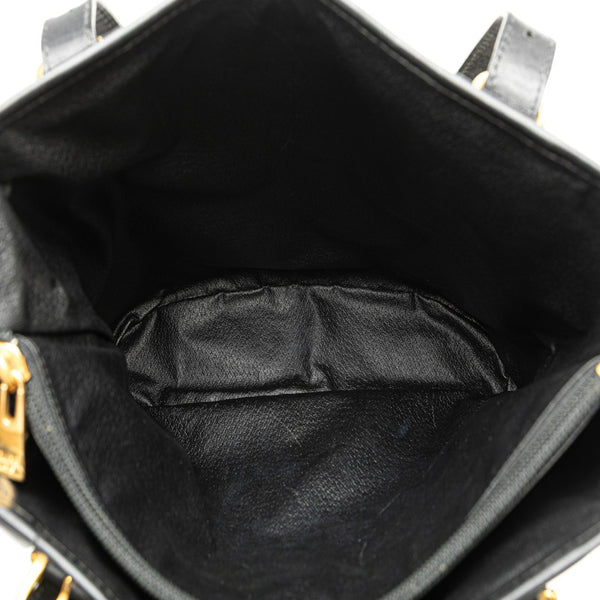 セリーヌ マカダム ハンドバッグ トートバッグ ブラック ブラウン PVC レザー レディース CELINE 【中古】