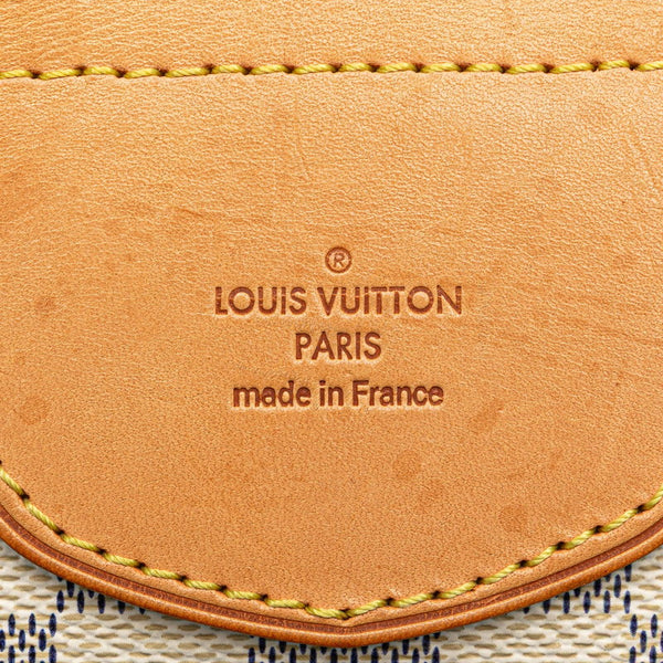 ルイ ヴィトン ダミエ アズール ストレーザ GM ハンドバッグ N42221 ホワイト ブラウン PVC レザー レディース LOUIS VUITTON 【中古】