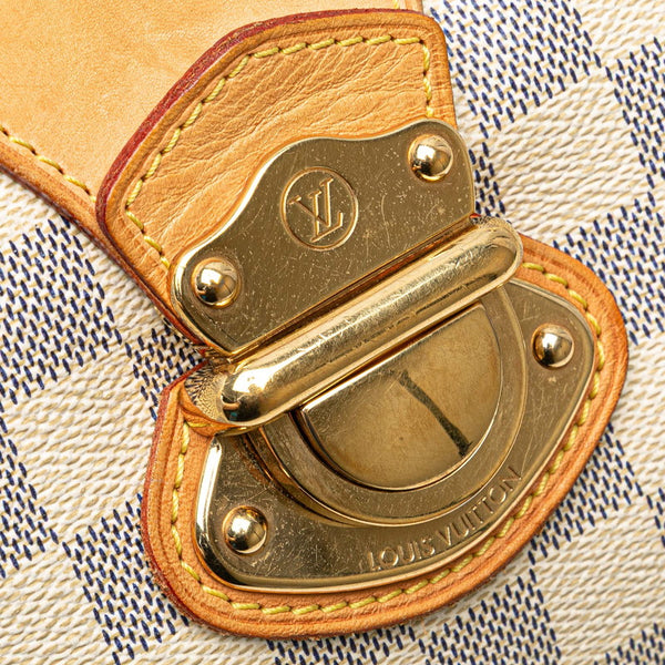 ルイ ヴィトン ダミエ アズール ストレーザ GM ハンドバッグ N42221 ホワイト ブラウン PVC レザー レディース LOUIS VUITTON 【中古】