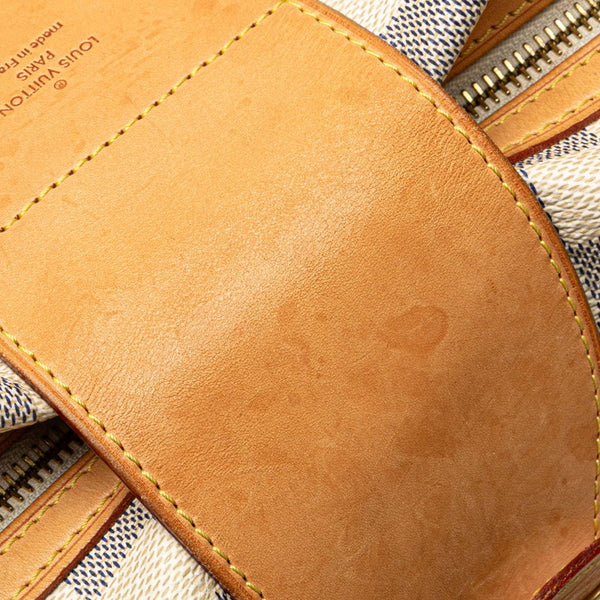 ルイ ヴィトン ダミエ アズール ストレーザ GM ハンドバッグ N42221 ホワイト ブラウン PVC レザー レディース LOUIS VUITTON 【中古】