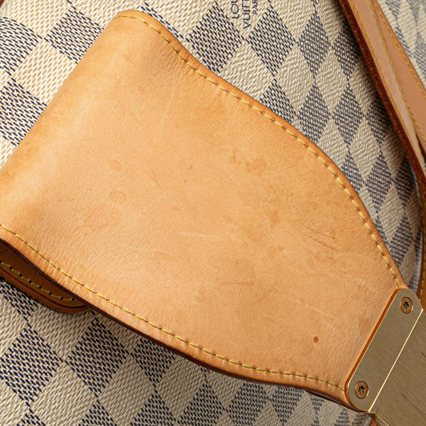 ルイ ヴィトン ダミエ アズール ストレーザ GM ハンドバッグ N42221 ホワイト ブラウン PVC レザー レディース LOUIS VUITTON 【中古】