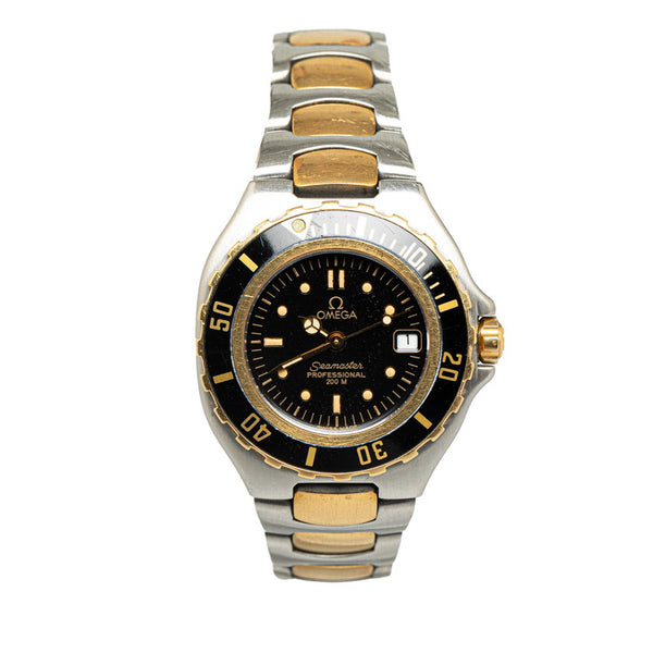 オメガ シーマスター200 プロフェッショナル 腕時計 796.1041 クオーツ ブラック文字盤 ステンレススチール レディース OMEGA 【中古】