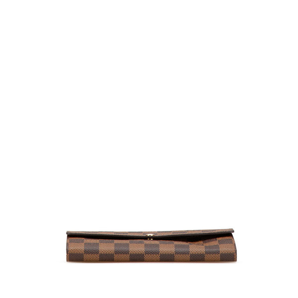 ルイ ヴィトン ダミエ ポルトフォイユ サラ 長財布 N61734 ブラウン PVC レザー レディース LOUIS VUITTON 【中古】