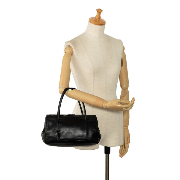 グッチ ハンドバッグ 92726 ブラック レザー レディース GUCCI 【中古】