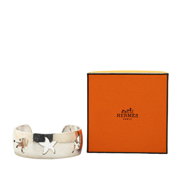 エルメス 海 モチーフ ヒトデ バングル SV925 シルバー レディース HERMES 【中古】