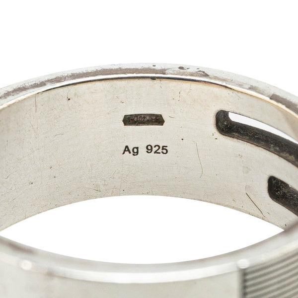 グッチ ブランデッドG リング 指輪 #24 SV925 シルバー メンズ GUCCI 【中古】