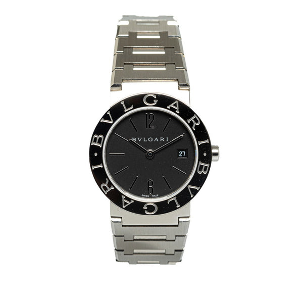 ブルガリ ブルガリブルガリ 腕時計 BB26SS クオーツ ブラック文字盤 ステンレススチール レディース BVLGARI 【中古】