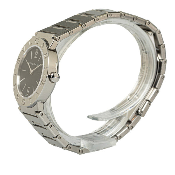ブルガリ ブルガリブルガリ 腕時計 BB26SS クオーツ ブラック文字盤 ステンレススチール レディース BVLGARI 【中古】