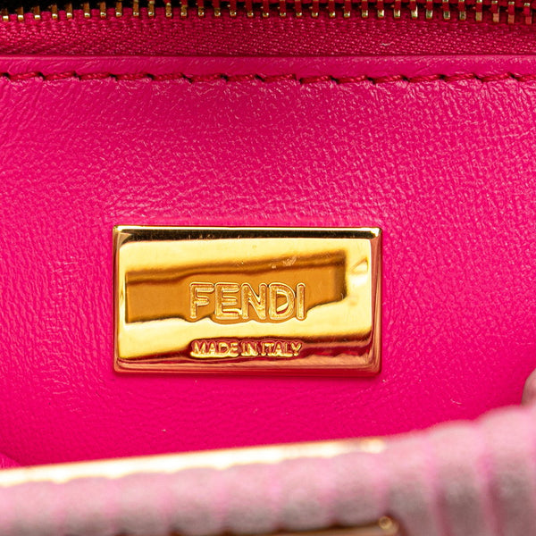 フェンディ ピーカブークリック チェーン ショルダーバッグ 8BP118 ピンク スウェード レディース FENDI 【中古】