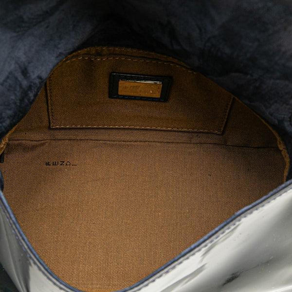 フェンディ マンマバケット ワンショルダーバッグ 8BR180 ブラック エナメル レディース FENDI 【中古】