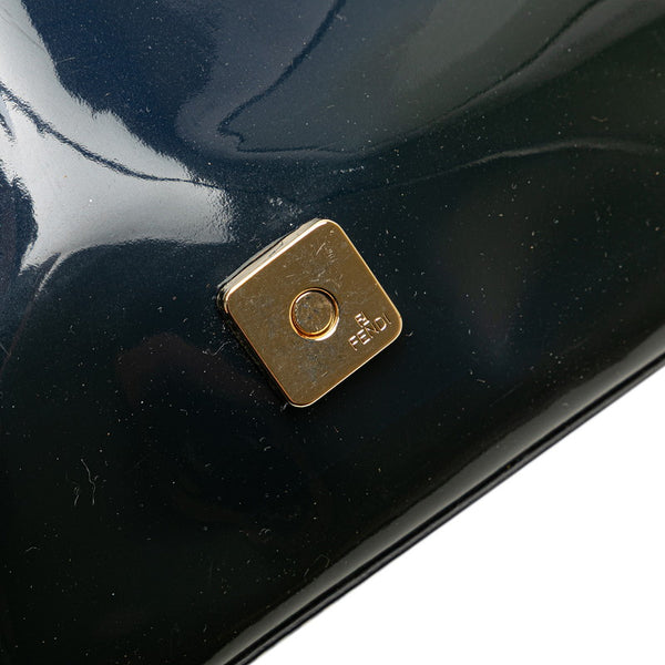 フェンディ マンマバケット ワンショルダーバッグ 8BR180 ブラック エナメル レディース FENDI 【中古】