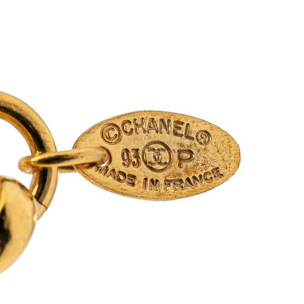 シャネル ヴィンテージ ココマーク ラウンド ロングネックレス ゴールド メッキ レディース CHANEL 【中古】