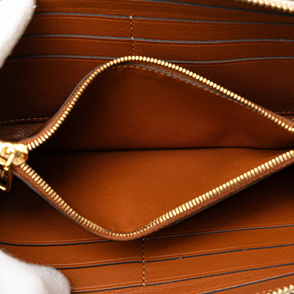 ルイ ヴィトン パルナセア ポルトフォイユイエナ ラウンドファスナー 長財布 M58265 ブラウン レザー レディース LOUIS VUITTON 【中古】