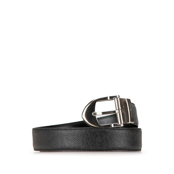 ルイ ヴィトン サンチュール クラシック ベルト 110/40 M6843 ブラック シルバー レザー メンズ LOUIS VUITTON 【中古】