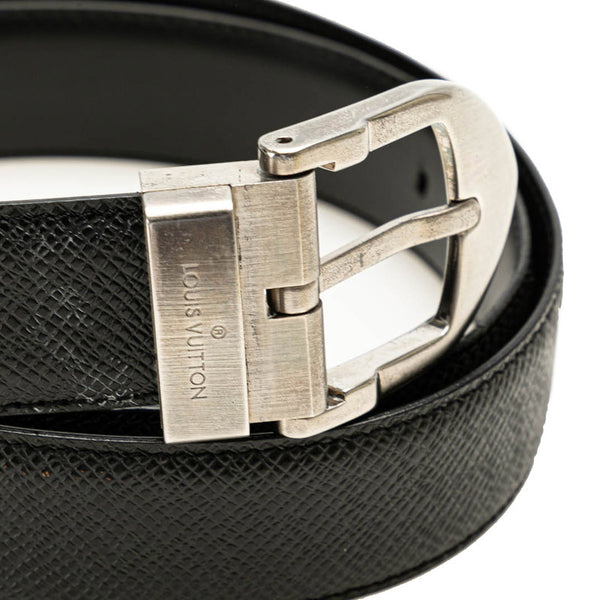 ルイ ヴィトン サンチュール クラシック ベルト 110/40 M6843 ブラック シルバー レザー メンズ LOUIS VUITTON 【中古】