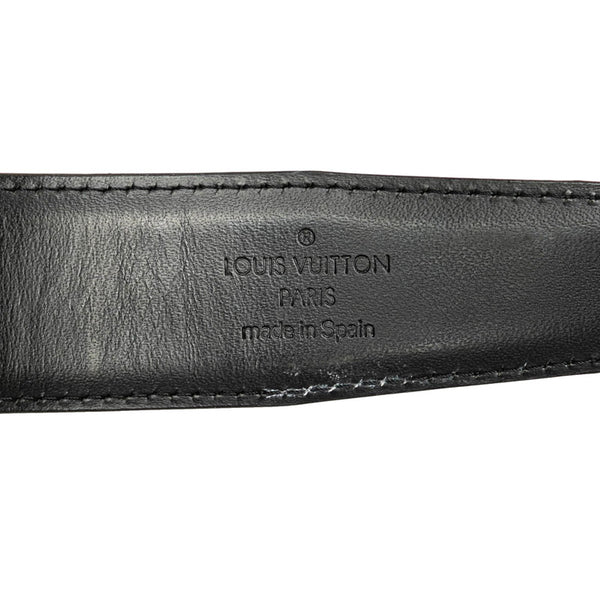 ルイ ヴィトン サンチュール クラシック ベルト 110/40 M6843 ブラック シルバー レザー メンズ LOUIS VUITTON 【中古】