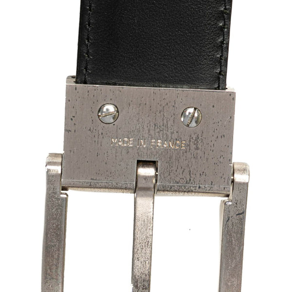 ルイ ヴィトン サンチュール クラシック ベルト 110/40 M6843 ブラック シルバー レザー メンズ LOUIS VUITTON 【中古】