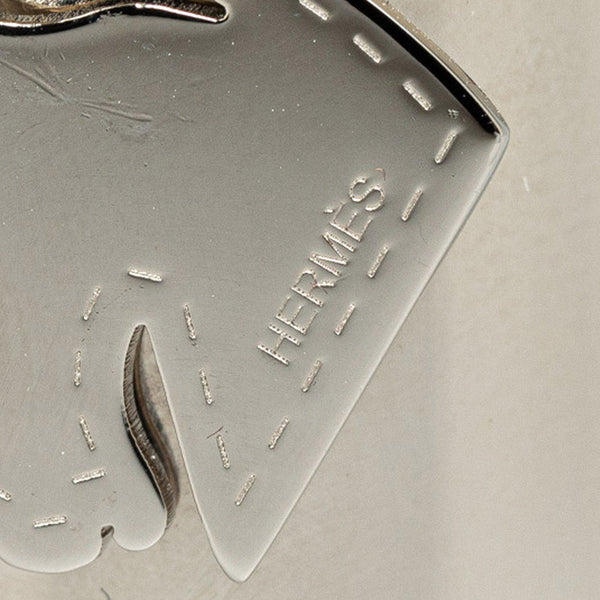 エルメス ホース モチーフ 筒型 スカーフリング シルバー メタル レディース HERMES 【中古】