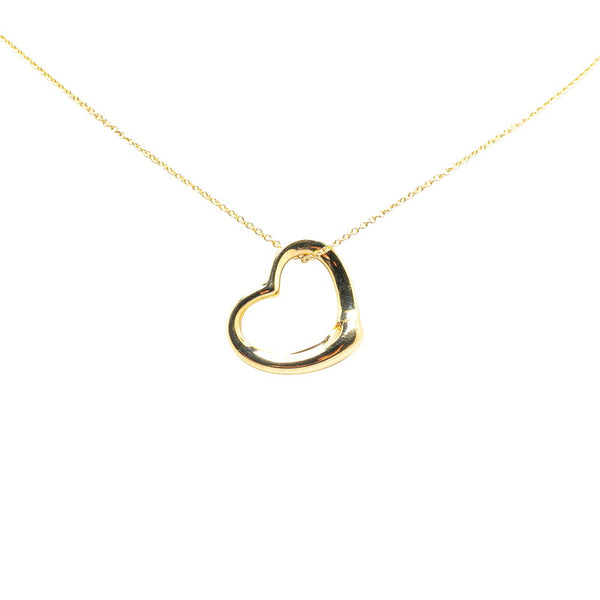 ティファニー オープンハート ネックレス K18YG イエローゴールド レディース TIFFANY&Co. 【中古】