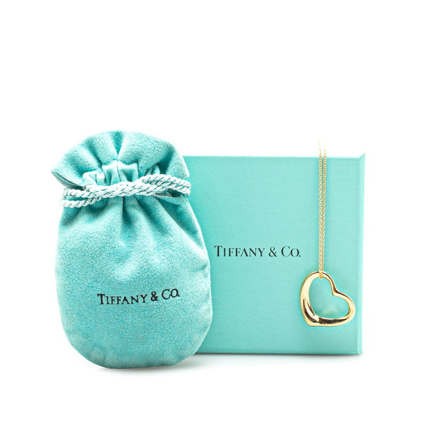 ティファニー オープンハート ネックレス K18YG イエローゴールド レディース TIFFANY&Co. 【中古】