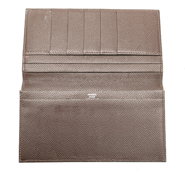 エルメス MC2 フレミング 札入れ エベーヌ ダークブラウン ヴォーエプソン レディース HERMES 【中古】