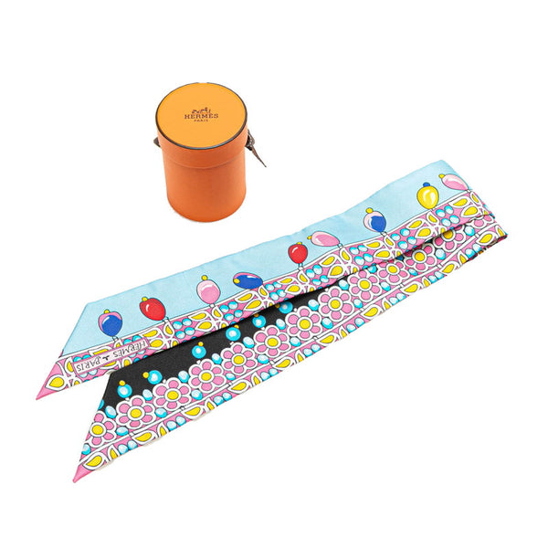 エルメス ツイリー PARURES DES MAHARAJAS マハラジャの装身具 スカーフ ブルー マルチカラー シルク レディース HERMES 【中古】