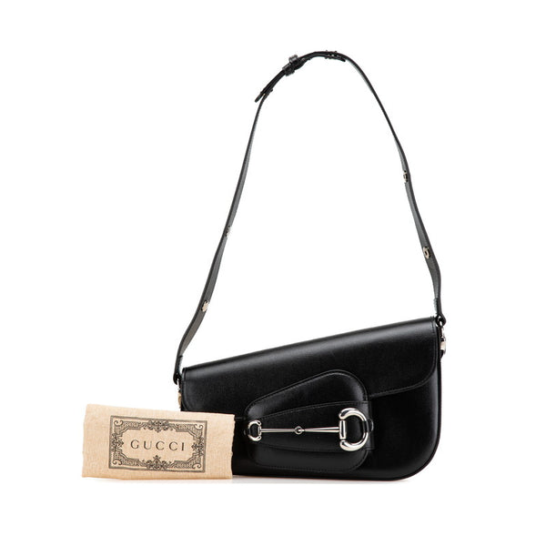 グッチ ホースビット ワンショルダーバッグ 764155 ブラック レザー レディース GUCCI 【中古】