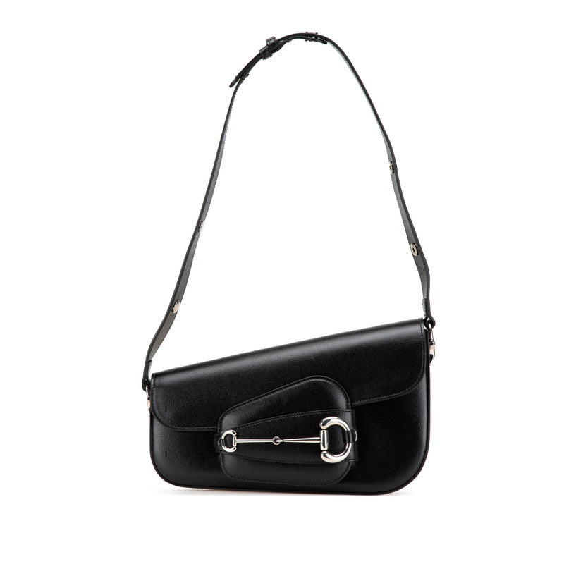 グッチ ホースビット ワンショルダーバッグ 764155 ブラック レザー レディース GUCCI 【中古】