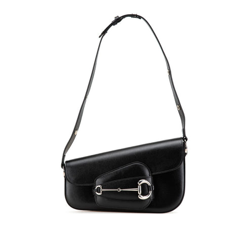 グッチ ホースビット ワンショルダーバッグ 764155 ブラック レザー レディース GUCCI 【中古】