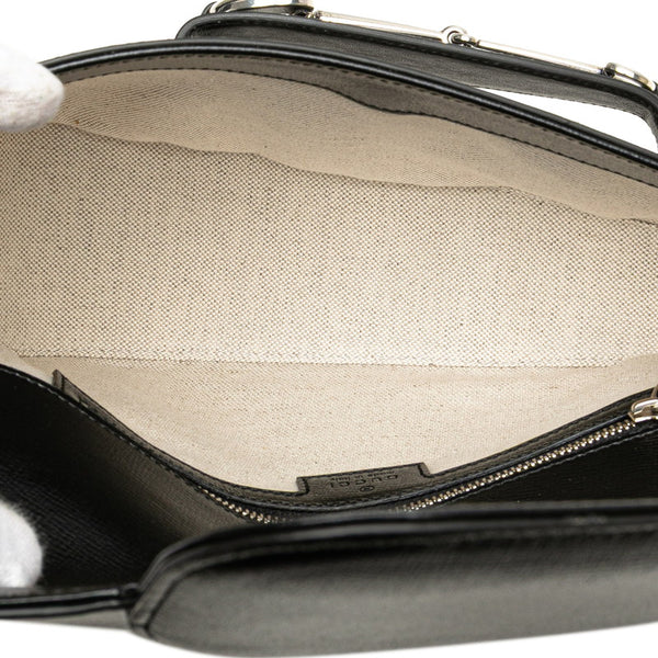 グッチ ホースビット ワンショルダーバッグ 764155 ブラック レザー レディース GUCCI 【中古】