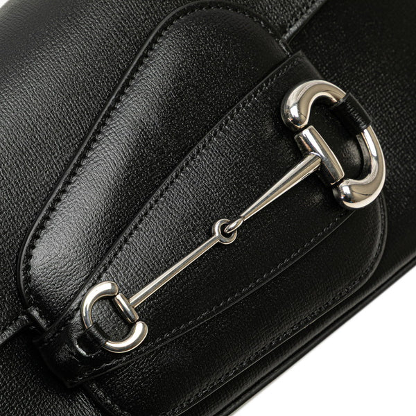 グッチ ホースビット ワンショルダーバッグ 764155 ブラック レザー レディース GUCCI 【中古】