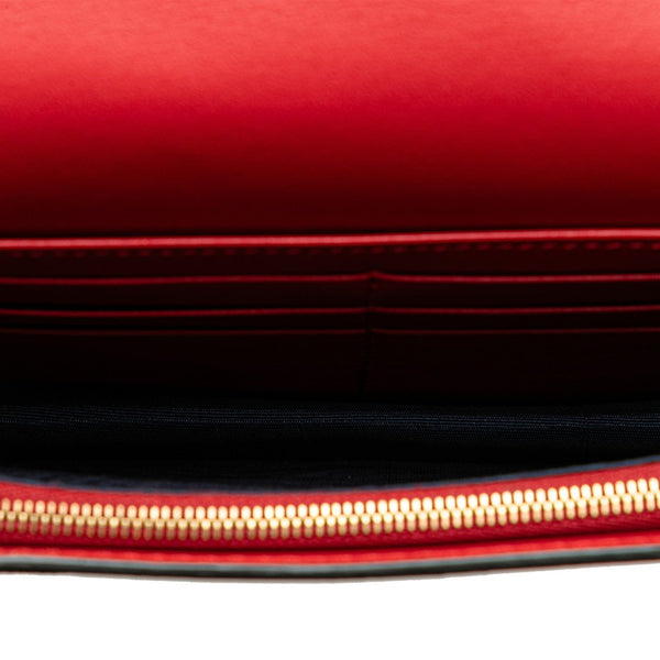 グッチ GGスプリーム フラワー 花 チェーンウォレット ショルダーバッグ 546368 ブルー ベージュ PVC レザー レディース GUCCI 【中古】