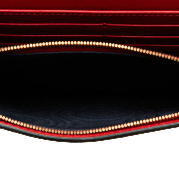 グッチ GGスプリーム フラワー 花 チェーンウォレット ショルダーバッグ 546368 ブルー ベージュ PVC レザー レディース GUCCI 【中古】