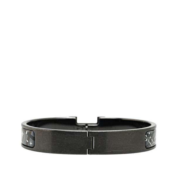 エルメス クリックHH T4 スカル モチーフ バングル ブラック メタル メンズ HERMES 【中古】