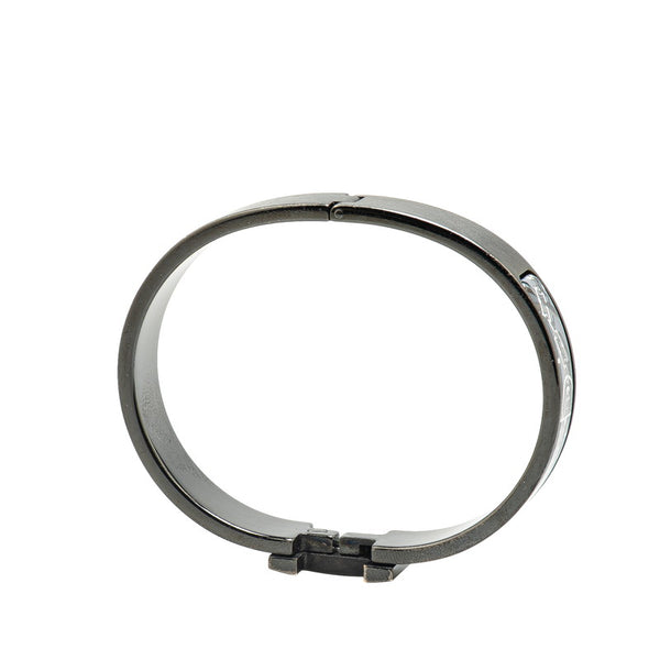 エルメス クリックHH T4 スカル モチーフ バングル ブラック メタル メンズ HERMES 【中古】