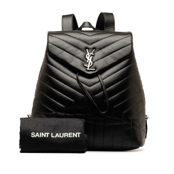 サンローラン モノグラム ルル ミディアム リュック バックパック 487219 ブラック レザー レディース SAINT LAURENT 【中古】