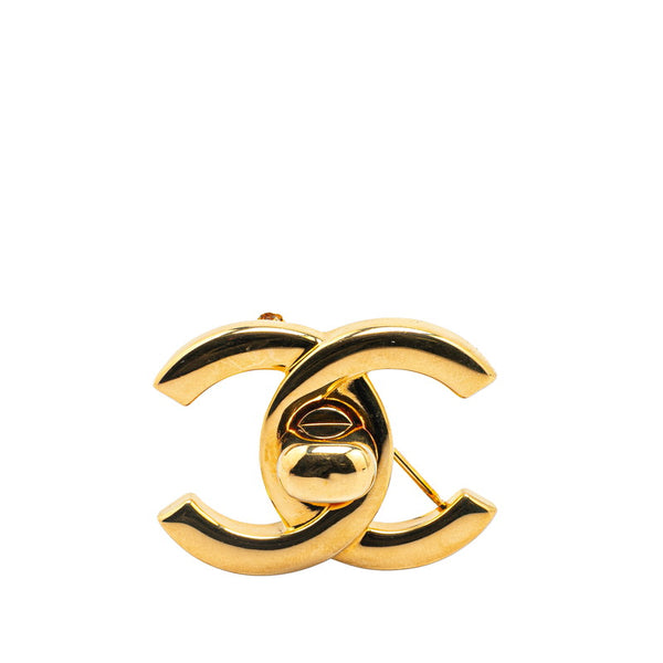 シャネル ヴィンテージ ターンロック ココマーク ブローチ ゴールド メッキ レディース CHANEL 【中古】