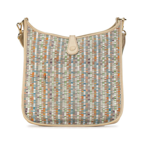エルメス エヴリン1PM 斜め掛け ショルダーバッグ ベージュ マルチカラー ヴィブラート レザー レディース HERMES 【中古】