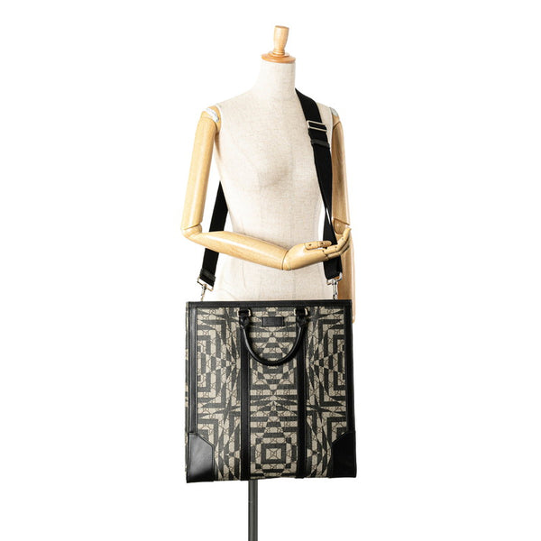 グッチ GGカレイド ハンドバッグ ショルダーバッグ 2WAY 406387 ベージュ ブラック PVC レザー レディース GUCCI 【中古】