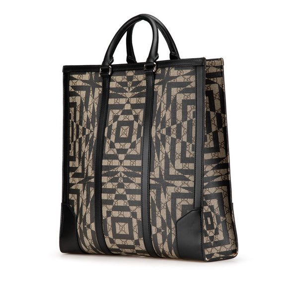 グッチ GGカレイド ハンドバッグ ショルダーバッグ 2WAY 406387 ベージュ ブラック PVC レザー レディース GUCCI 【中古】