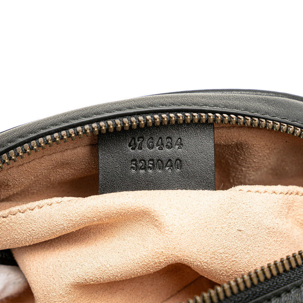 グッチ GGマーモント キルティング ボディバッグ ウエストバッグ 75/30 476434 ブラック レザー レディース GUCCI 【中古】