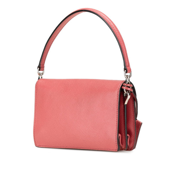 プラダ サフィアーノ ハンドバッグ ミニショルダーバッグ 2WAY ピンク レザー レディース PRADA 【中古】