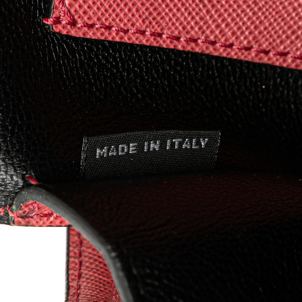 プラダ サフィアーノ ハンドバッグ ミニショルダーバッグ 2WAY ピンク レザー レディース PRADA 【中古】