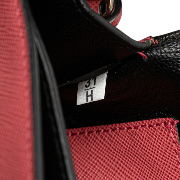 プラダ サフィアーノ ハンドバッグ ミニショルダーバッグ 2WAY ピンク レザー レディース PRADA 【中古】