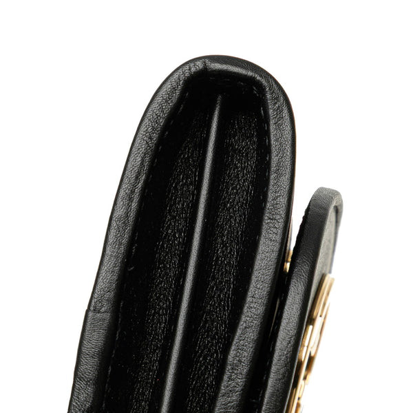 グッチ ブロンディ ミディアム チェーン ウォレット ショルダーバッグ 725219 ブラック ゴールド レザー レディース GUCCI 【中古】